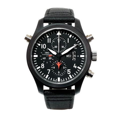 iwc black flieger|iwc top gun watch.